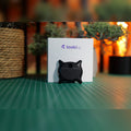 Black Looki L1 AI wearable camera standing in front of its box