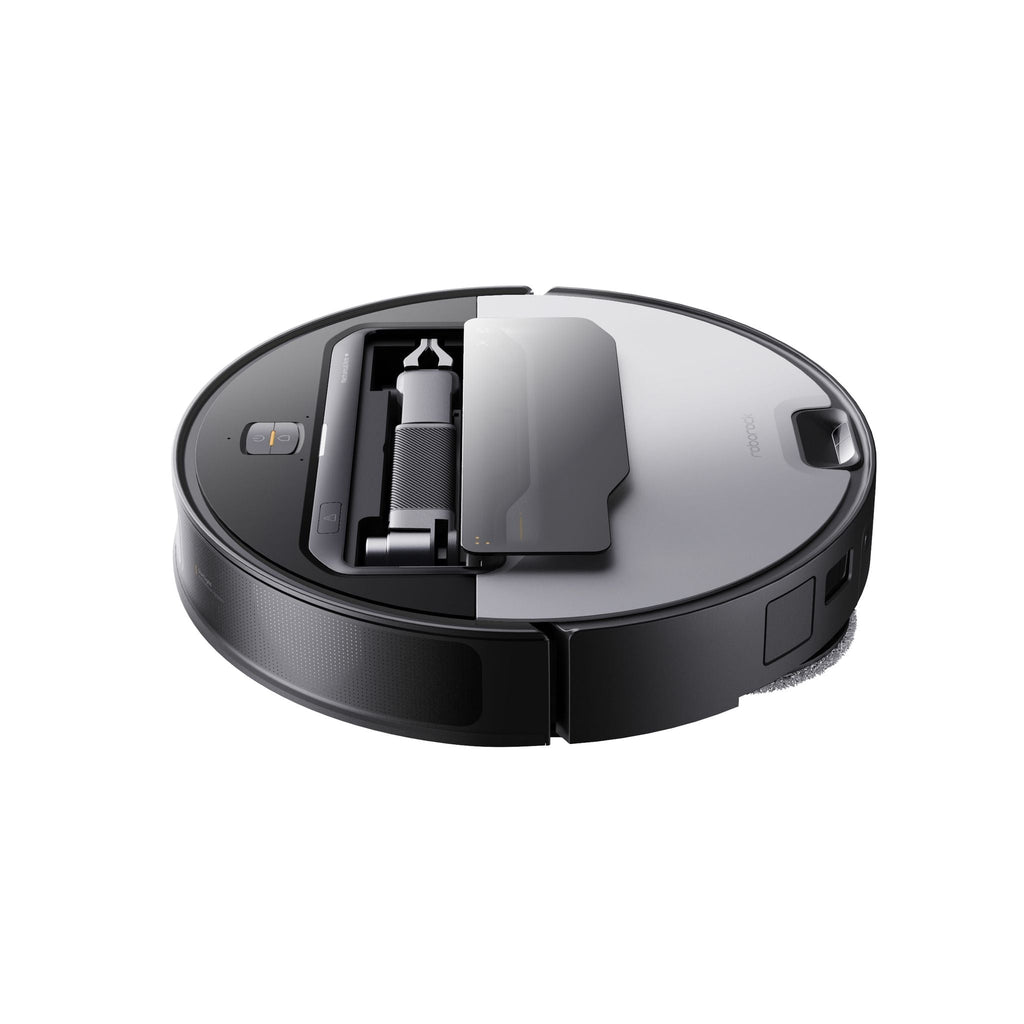 Roborock Saros Z70 robot vacuum with its robotic arm folded inside