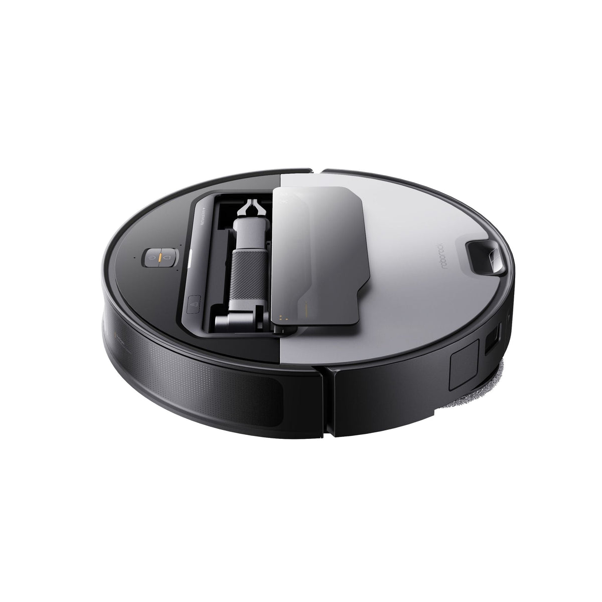 Roborock Saros Z70 robot vacuum with its robotic arm folded inside